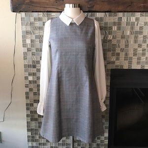 One way plaid schoolgirl Collar Dress S lolita